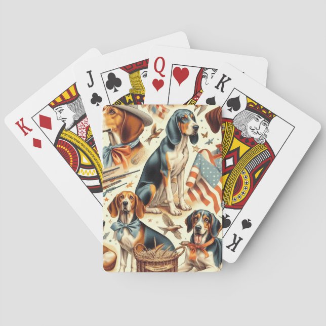 Baralho Vintage Coonhound Dog Seless (Verso)