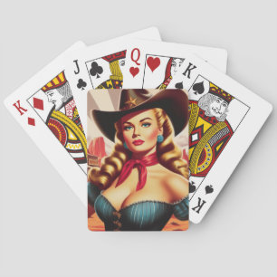 Baralho Vintage Cowgirl Pin-up