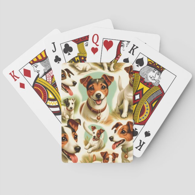 Baralho Vintage Cute Jack Russell Terrier (Verso)