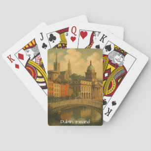 Baralho Vintage Dublin Viagem Retro Ireland City Trabalho