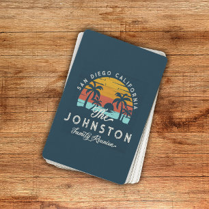 Baralho Vintage Family Reunion Retro Sunset Beach Palms