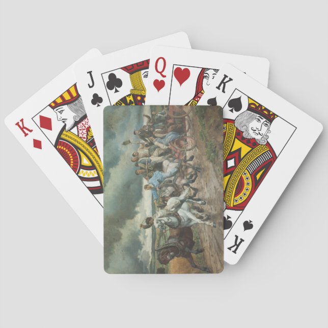 Baralho Vintage Fire Engine (por Eugène Burnand) (Verso)