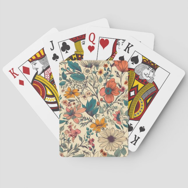 Baralho Vintage Floral Play Cards (Verso)