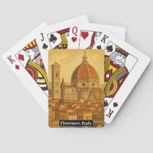 Baralho Vintage Florence Italy Duomo Viagem
