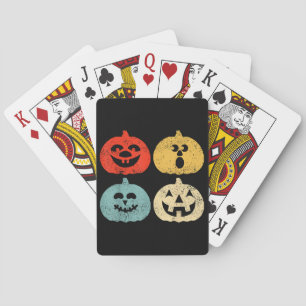 Baralho Vintage Halloween Pumpkin Funny Retro Gift