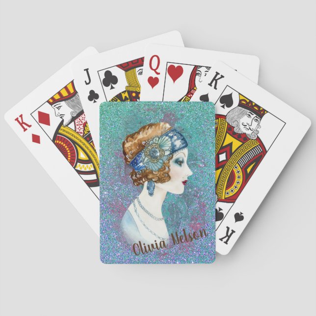 Baralho Vintage Lady on Glitter (Verso)