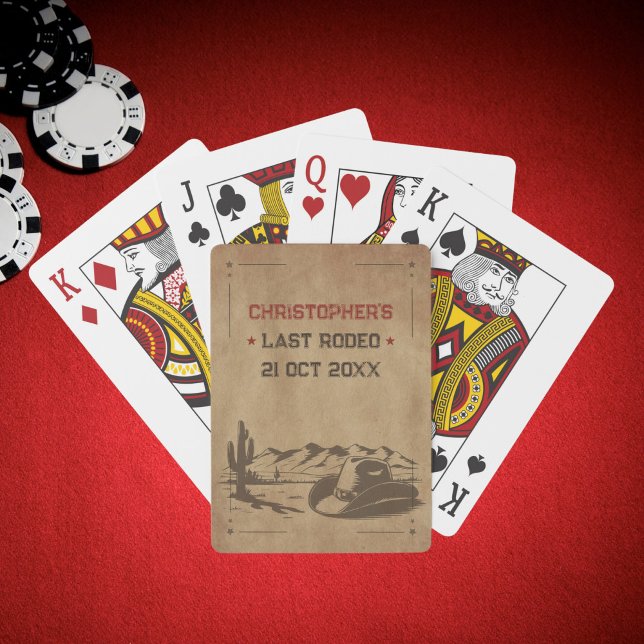 Baralho Vintage Last Rodeo Russo Cowboy (Vintage Last Rodeo Rustic Cowboy Poker Cards)