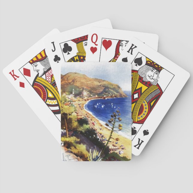 Baralho Vintage Levanto Genova Itália Turismo (Verso)