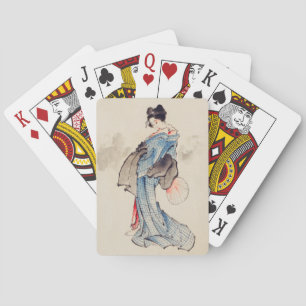 Baralho Vintage - Mulher Azul Arte Japonesa