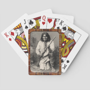 Baralho Vintage Native American Geronimo Apache Jogando Ca