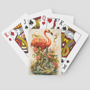 Baralho Vintage Natural Flower Flamingos Paradise