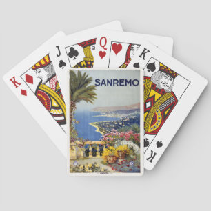 Baralho Vintage Sanremo Itália joga cartas