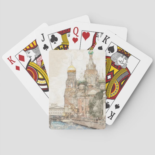 Baralho Vintage Santo-Petersburg, Rússia (Verso)