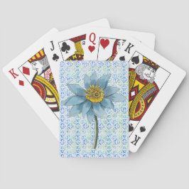 Baralho Vintage Style Blue Flower Playing Cards