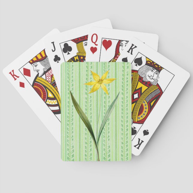 Baralho Vintage Style Daffodil Flower Playing Cards (Verso)
