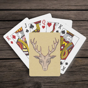 Baralho Vintage Surreal Deer Head Antlers