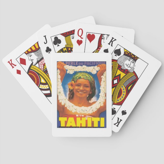 Baralho Vintage Tahiti Belíssima Viagem de Bicicleta (Verso)