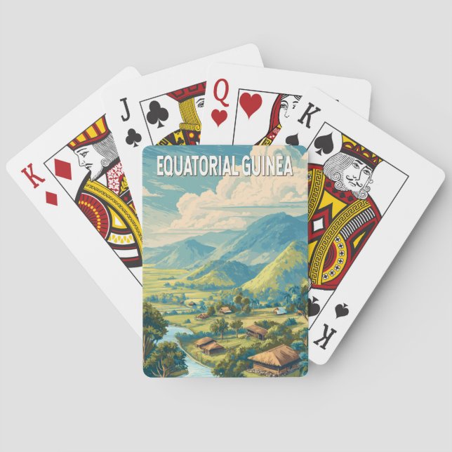 Baralho Vintage Viagem da Guiné Equatorial (Verso)