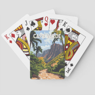 Baralho Vintage Viagem de ilustração cabo-verdiana