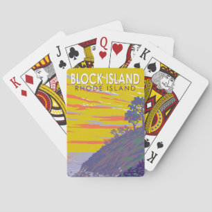 Baralho Vintage Viagem de Rhode Island em Block Island