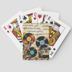 Baralho Vintage Vinyl Records Music Lover
