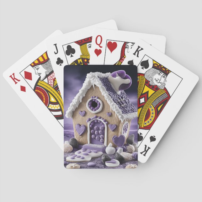 Baralho Violet Enchanted Gingerbread House Playing Cards (Verso)