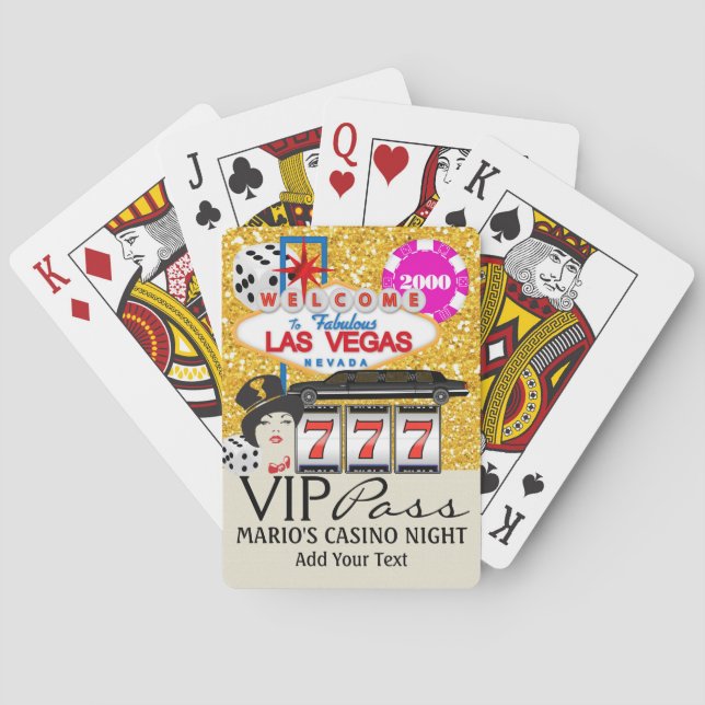 Baralho VIP PASS - Vegas - Placas de Reprodução - SRF (Verso)