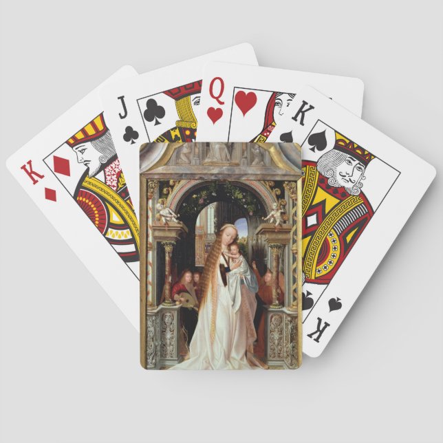 Baralho Virgem e Criança com Três Ângulos, painel central (Verso)