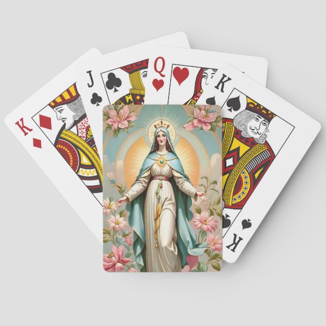 Baralho Virgin Mary playing cards, poker cards (Verso)