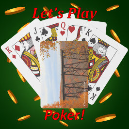 Baralho Visão Colorida do Outono da Ponte Kinzua Skywalk