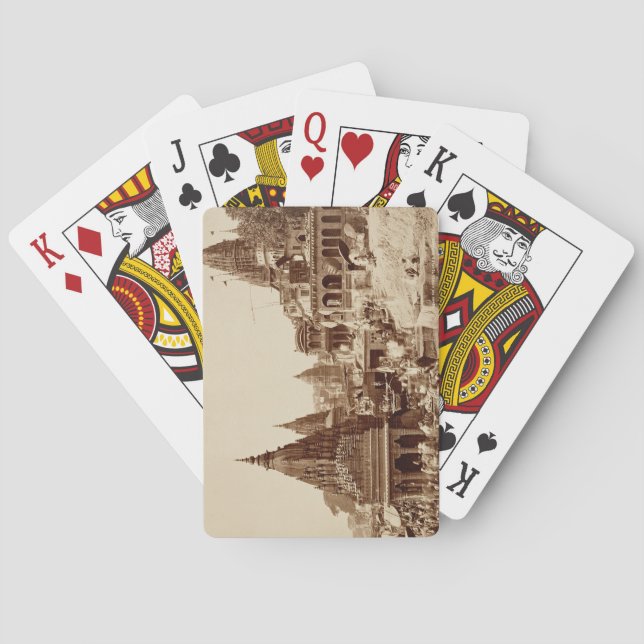 Baralho Vishnu Pud e outros templos, Benares (foto do (Verso)