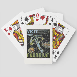 Baralho Visite o Aquário - Geleias Poster WPA, medusas