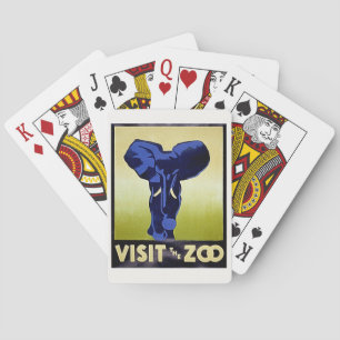 Baralho Visite o Zoológico - Elefante - Poster de Vintage