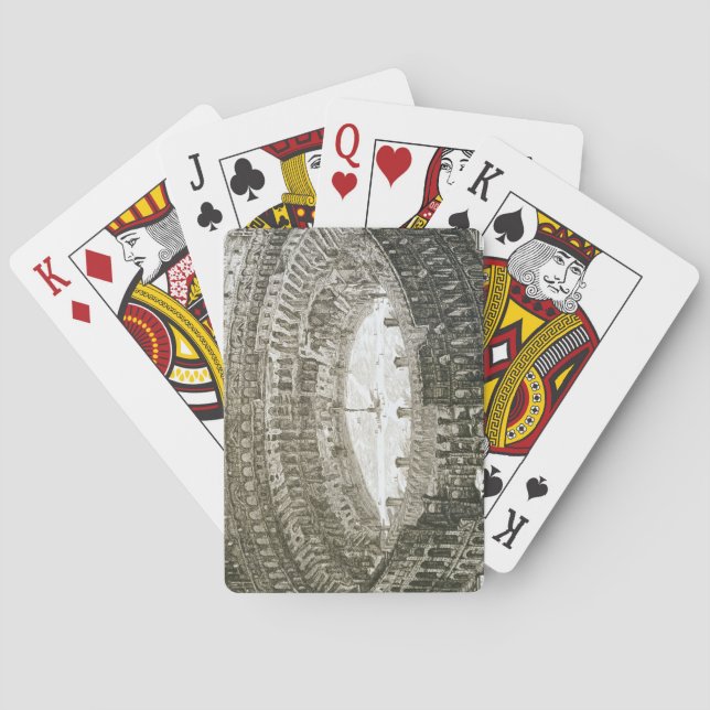 Baralho Vista aérea do Colosseum em Roma 'das vistas o (Verso)