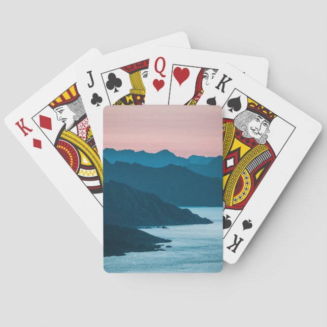 Baralho Vista costeira das Ilhas Lofoten da Noruega (Verso)