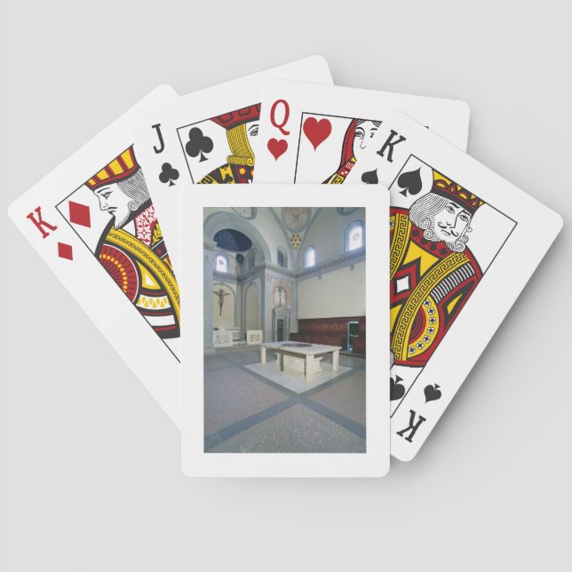 Baralho Vista do interior, construída c.1420-29 (foto) (Verso)