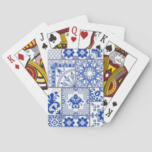 Baralho Vitoriano Majolica: Padrão de Azulejo de Patches.