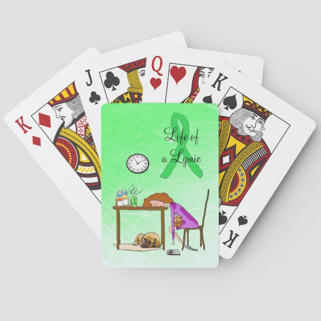 Baralho Vivendo a Vida Lymie Cartas de Jogar Doença de Lym (Verso)