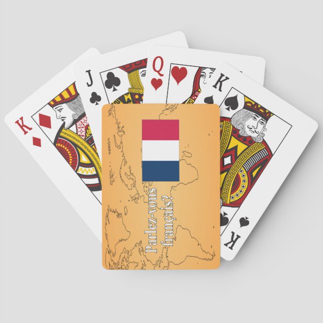 Baralho Você fala francês? em francês. Sinalizar wf (Verso)
