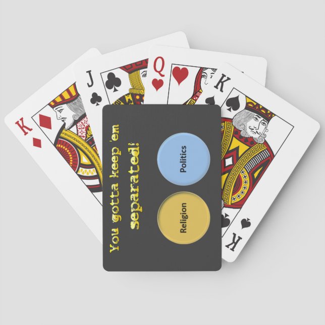 Baralho Você tem que me manter separado - política e relig (Verso)