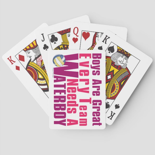 Baralho Voleibol de Waterboy a rosa (Verso)