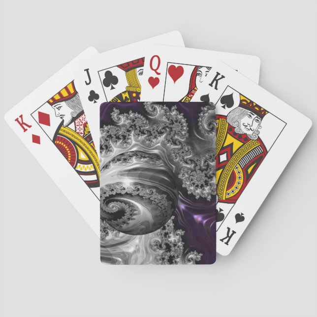 Baralho Vórtice Fractal Púrpura (Verso)