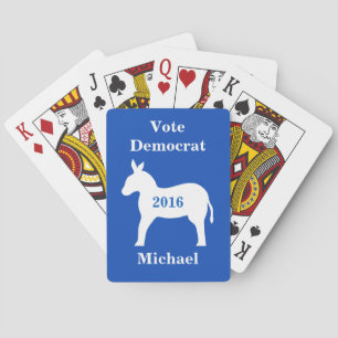 Baralho Vote Democrat 2016 Name Personalised Poker