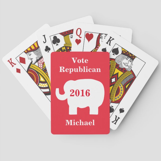 Baralho Vote Republicano 2016 Nome de Poker Personalizado (Verso)