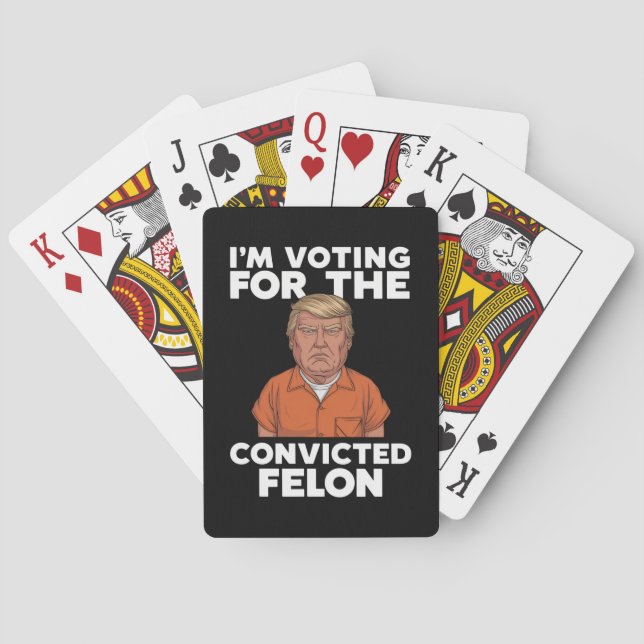 Baralho Voto a favor do condenado Felon Pro Trump 2024 (Verso)