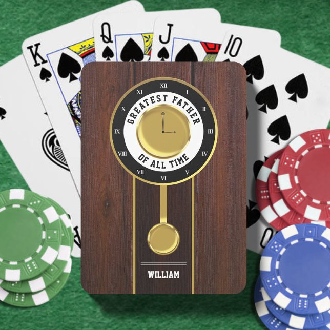 Baralho Vovô Relógio Maior Pai de Todos os tempos (Grandfather Clock Greatest Father of all Time Playing Cards)