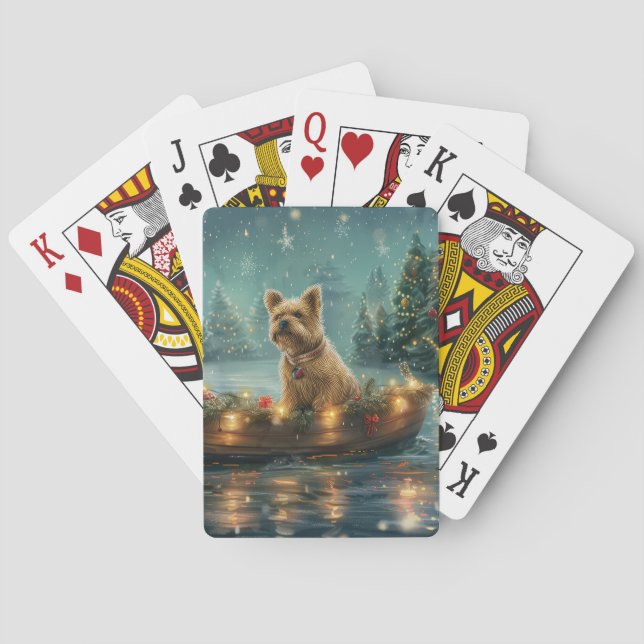 Baralho Voyage festiva do Cairn Terrier Christmas (Verso)