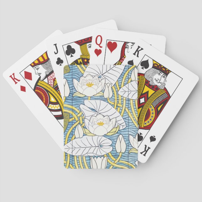 Baralho Water Lily Art Nouveau Floral (Verso)