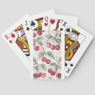 Baralho Watercolor Cherry Pattern – Botanical Fruit Art