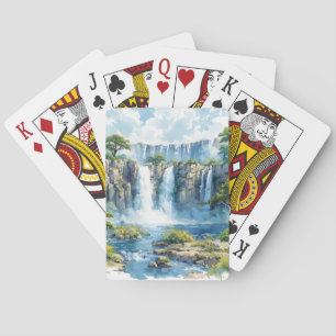 Baralho Watercolor Waterfall Victoria Falls 2 Natureza